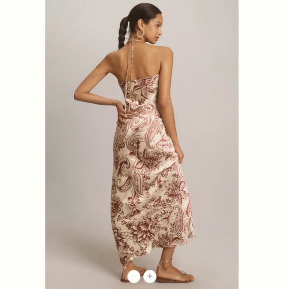 By Anthropologie Halter Printed Maxi Dress - Picture 2 of 4